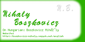 mihaly boszkovicz business card